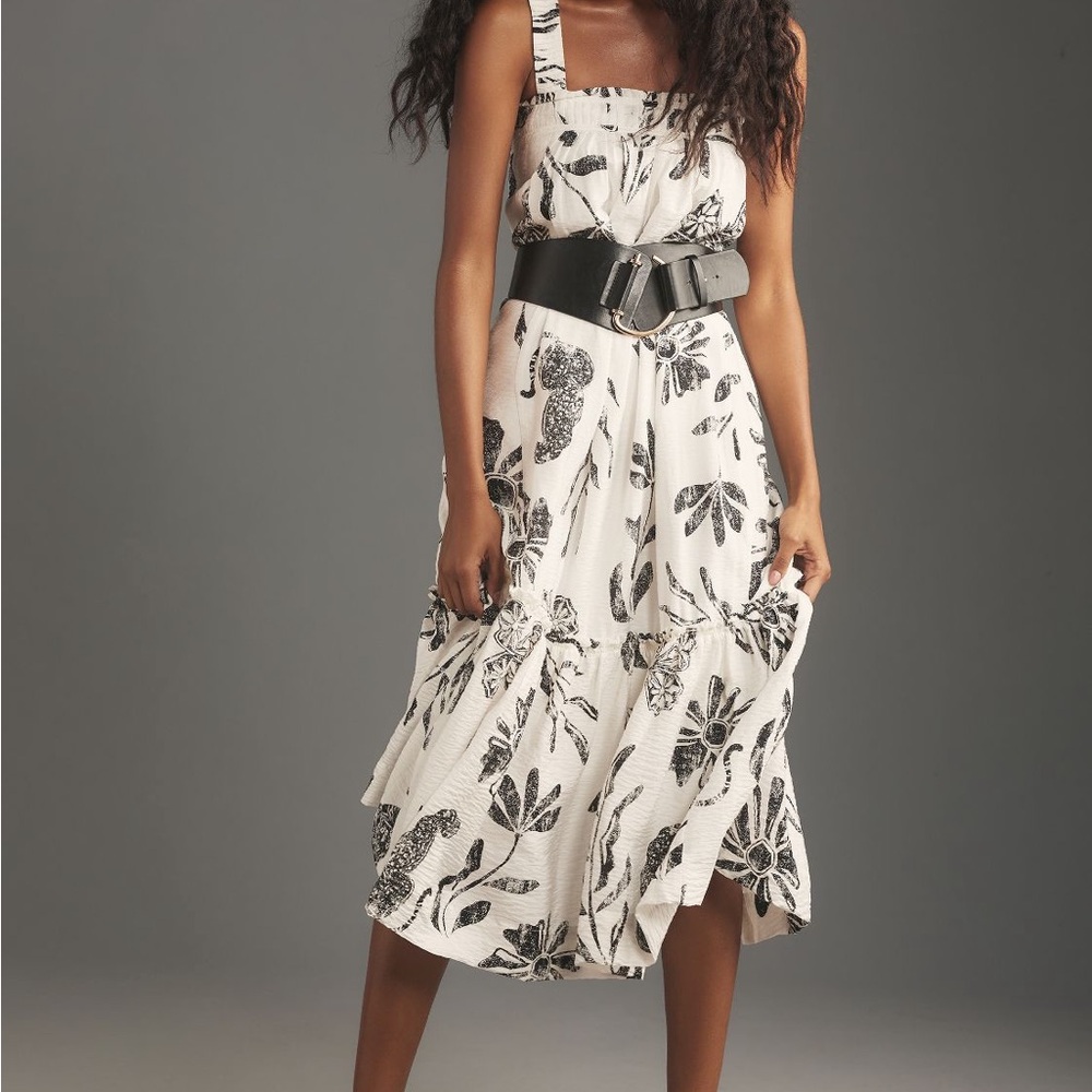 Floral Black and White Dress- NWT!!